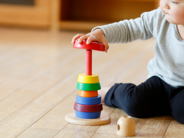 Children Engaged in Montessori Learning Activities