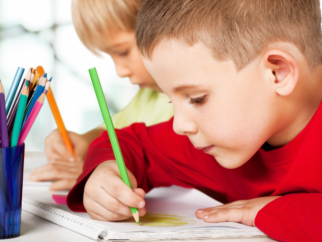 Children Attending Hindi Tuition Classes in Kolathur